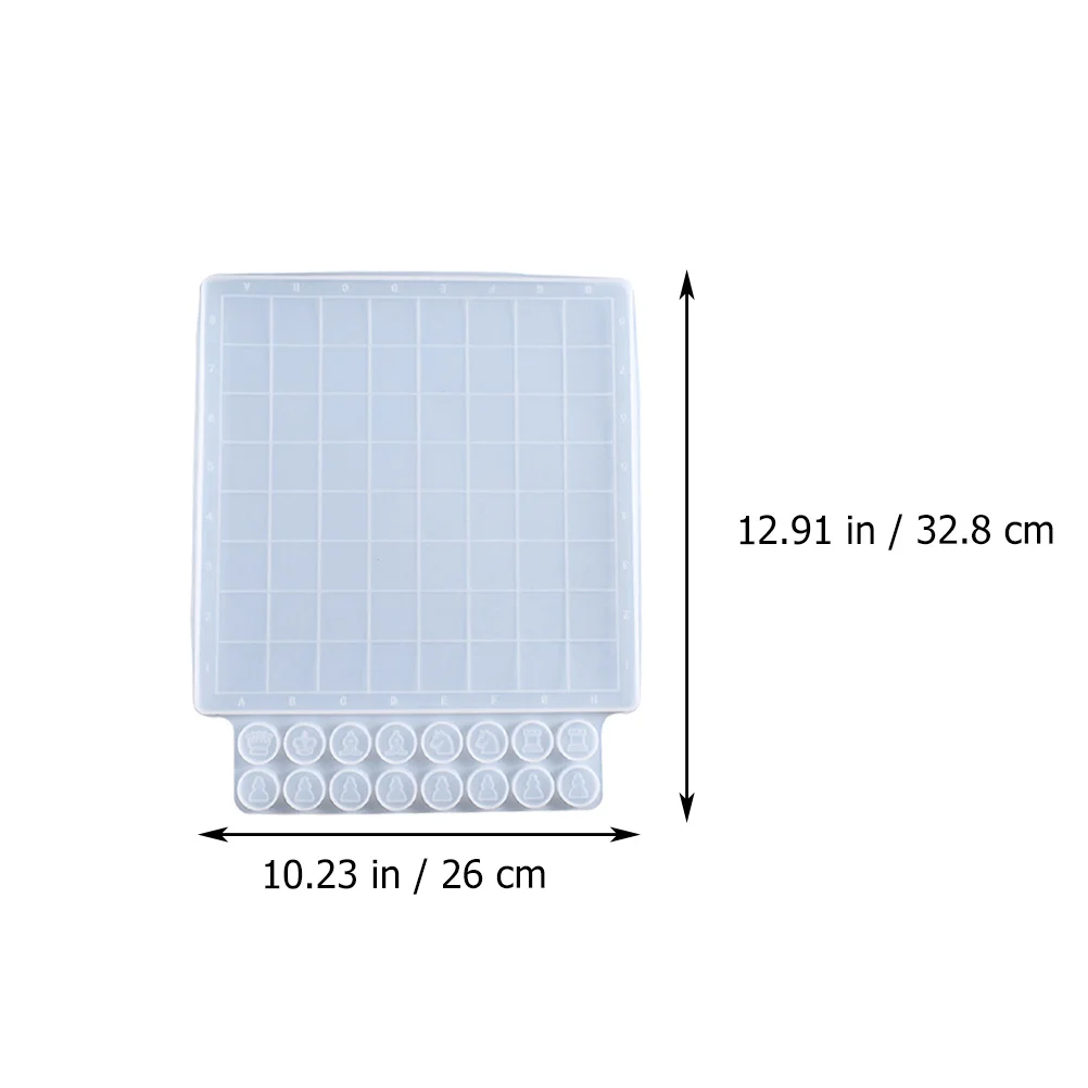 قالب دولي عالي المرونة من السيليكون سطح أملس لتقوم بها بنفسك قوالب شطرنج الراتنج للوحة لعبة الحرفية صب الايبوكسي الشطرنج #1