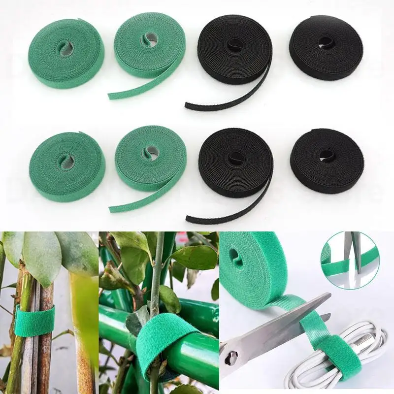 

Green Plant Bandage Tie Adjustable Plant Support Reusable Fastener Tape branch cable Wire storage Home Garden Accessories U26