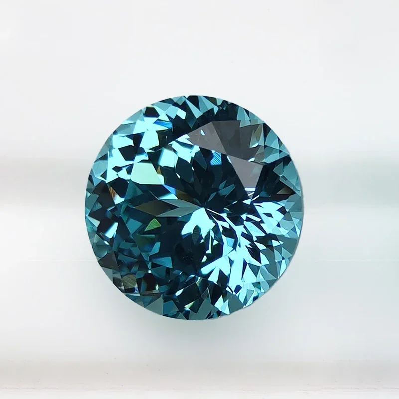 

Lab Grown Paraiba Round Shape 100 Faceted Cut Lab Created Sapphire Gemstone Jewelry Making Materials Selectable AGL Certificate