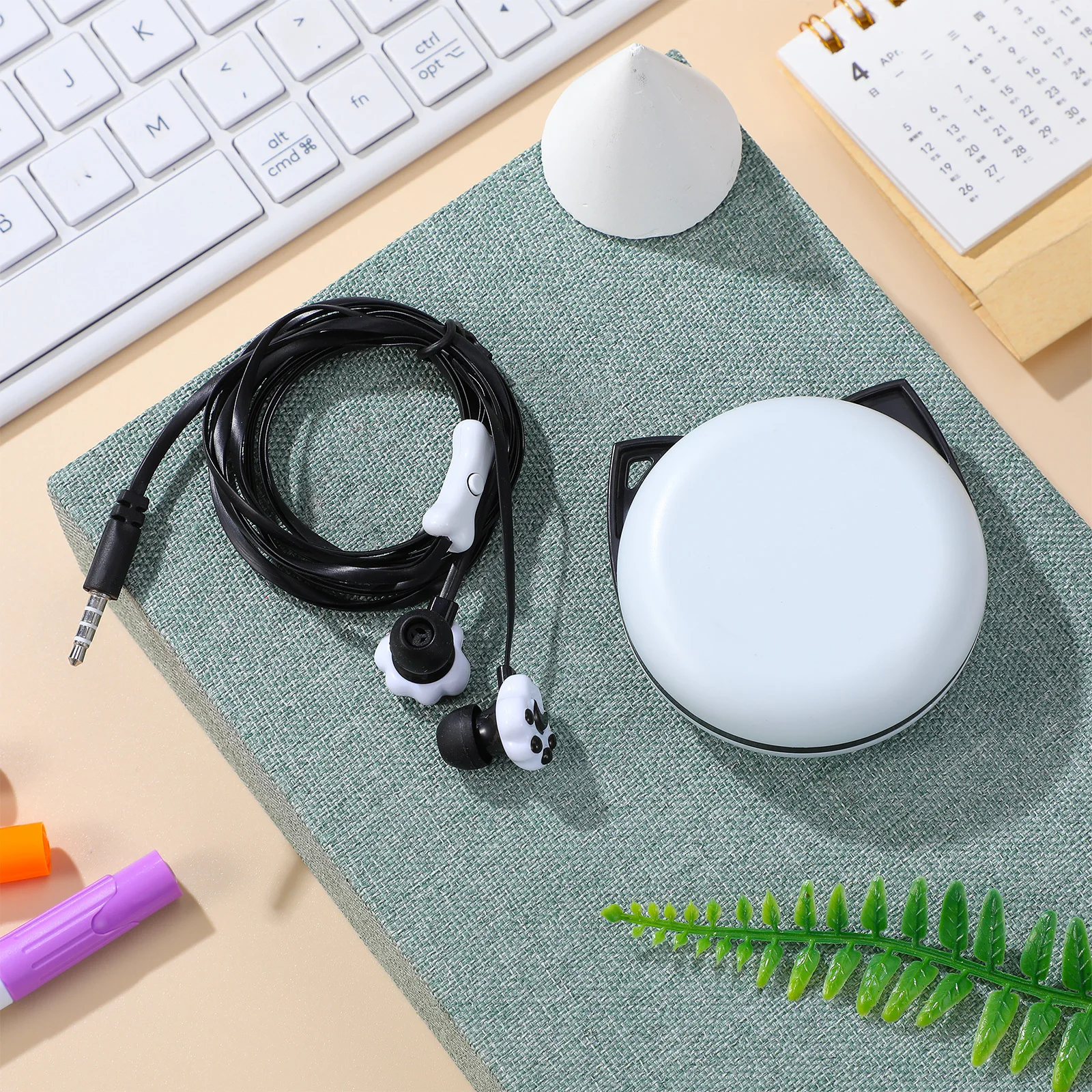 

Kitten Claw Cartoon Earphones Black Comfortable Durable for Kids Girls Children with Cartoon Storage Case Headphones