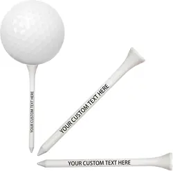 Personalized Golf Tees,50 Pcs Customized Golf Tees with Your Game or Your Name,2 3/4 inch Durable and Stylish Tee