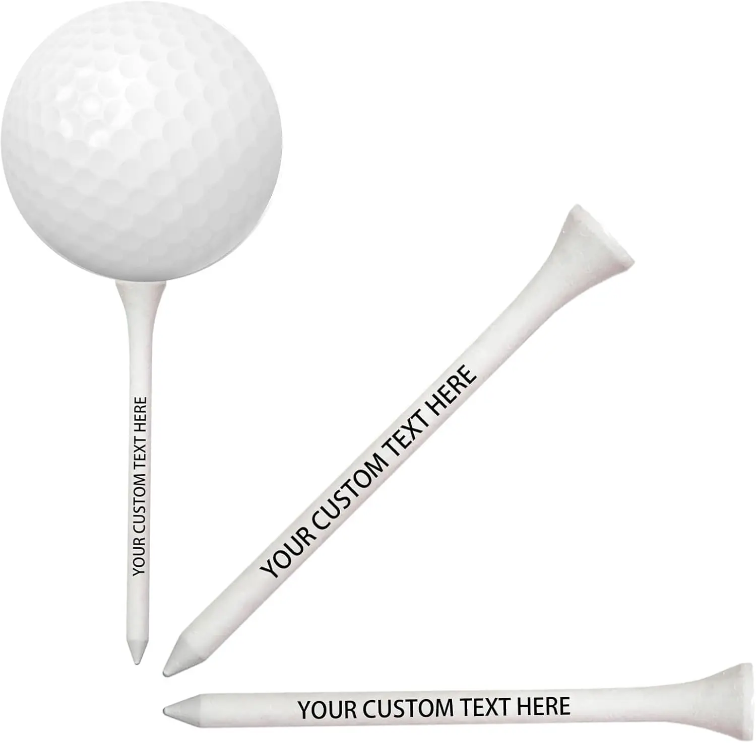 Personalized Golf Tees,50 Pcs Customized Golf Tees with Your Game or Your Name,2 3/4 inch Durable and Stylish Tee