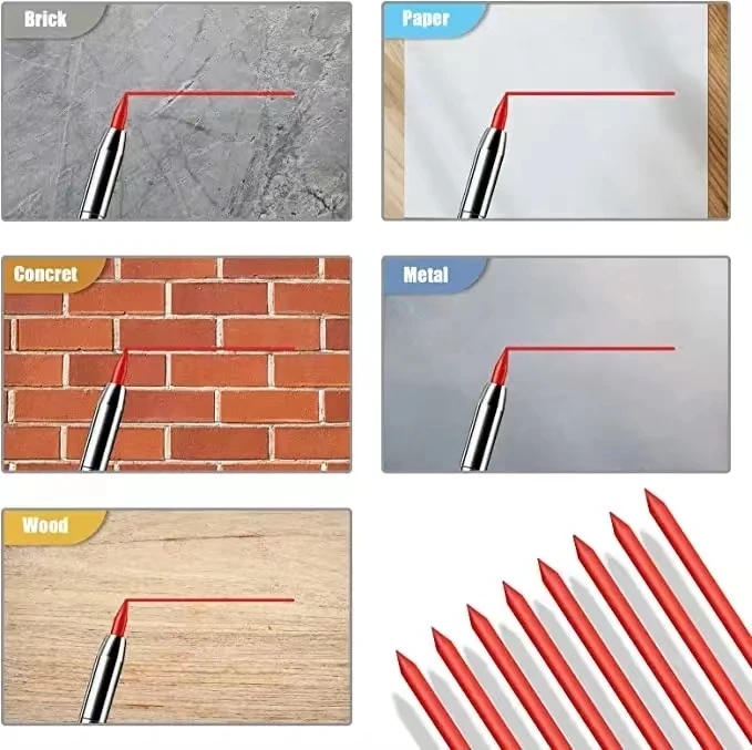 Isi ulang pensil tukang kayu 2.8mm, isi ulang pensil grafit tahan lama 24 buah