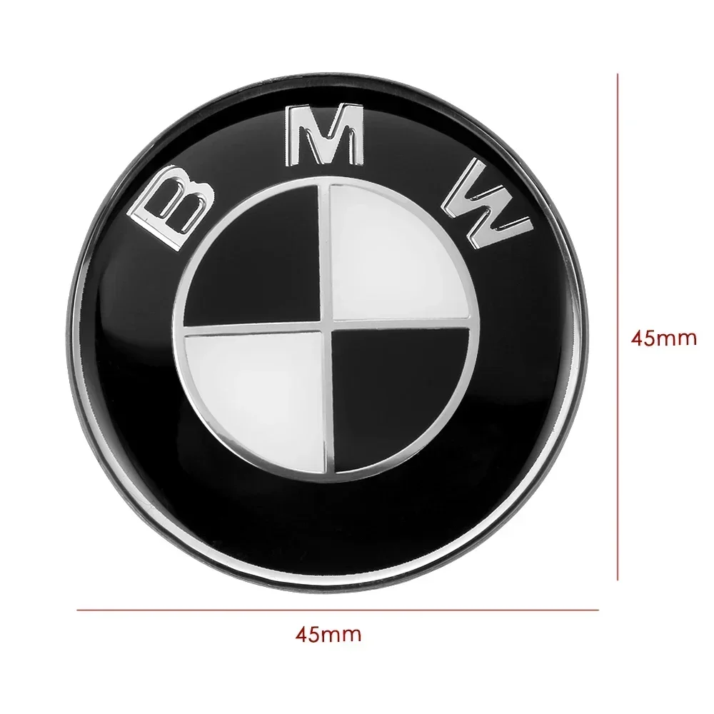 1Pcs 46mm Car Steering Wheel Badge Emblem Sticker For All BMW Series E36 E46 E53 E90 E60 E61 E93 E87 X1 X3 X5 X6 F30 F20 F10