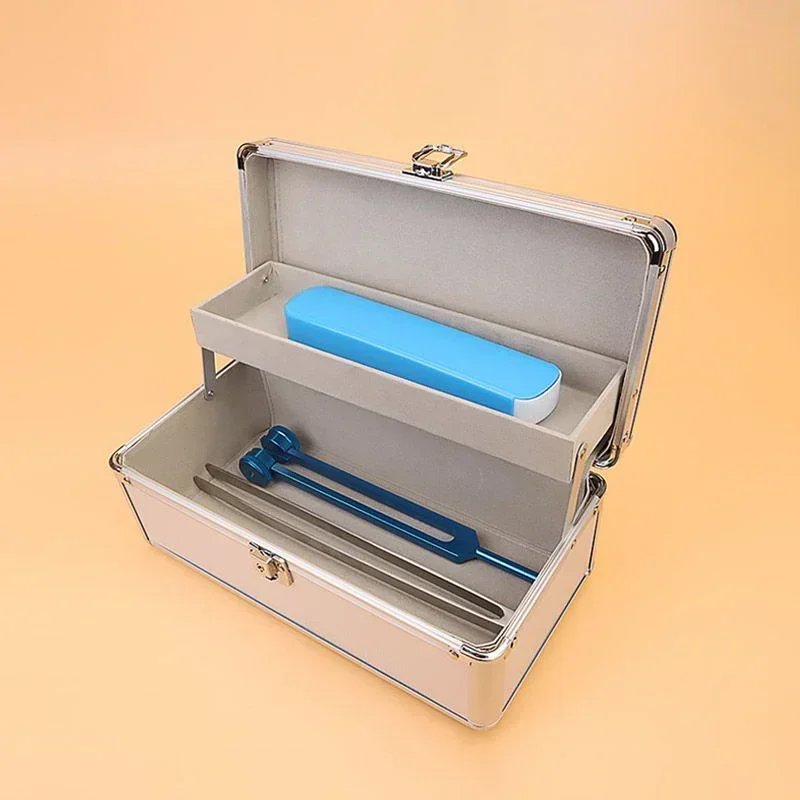 Double Layers Tool Storage Box Aluminum Waterproof Suitcase Case Hard Empty Tool Boxs Professional Ear Cleaning Parts Organizer