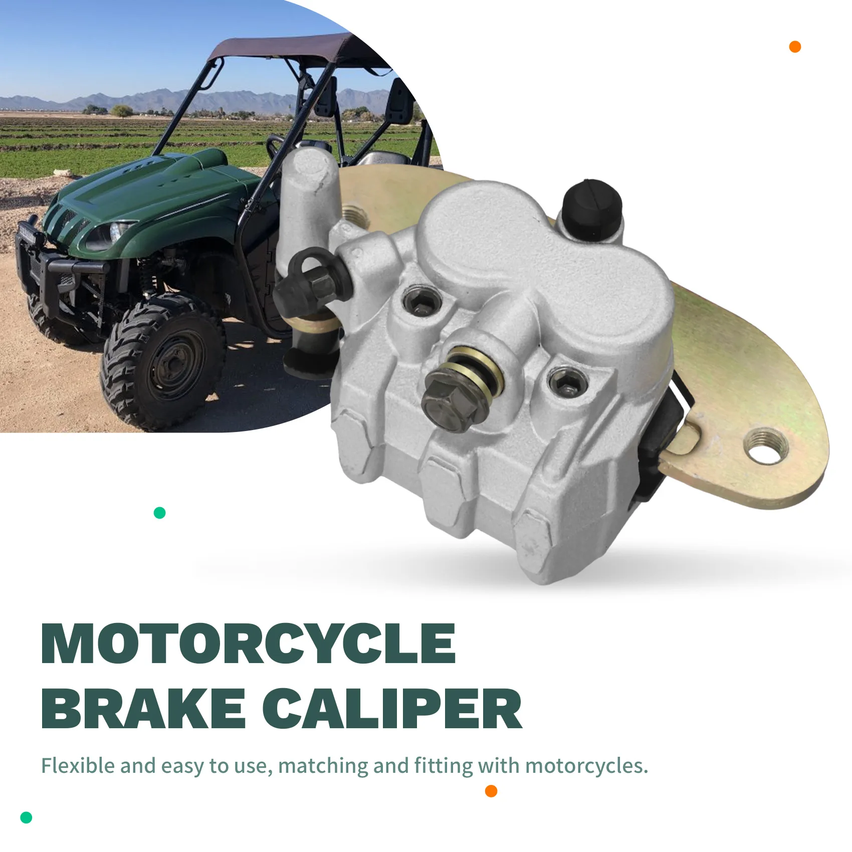 A11M-For Side By Side Rhino 450 660 700 YXR450 YXR660 YXR700 Motorcycle Brake Caliper- 5B4-2580T-01-00& 5B4-2580U-01-00