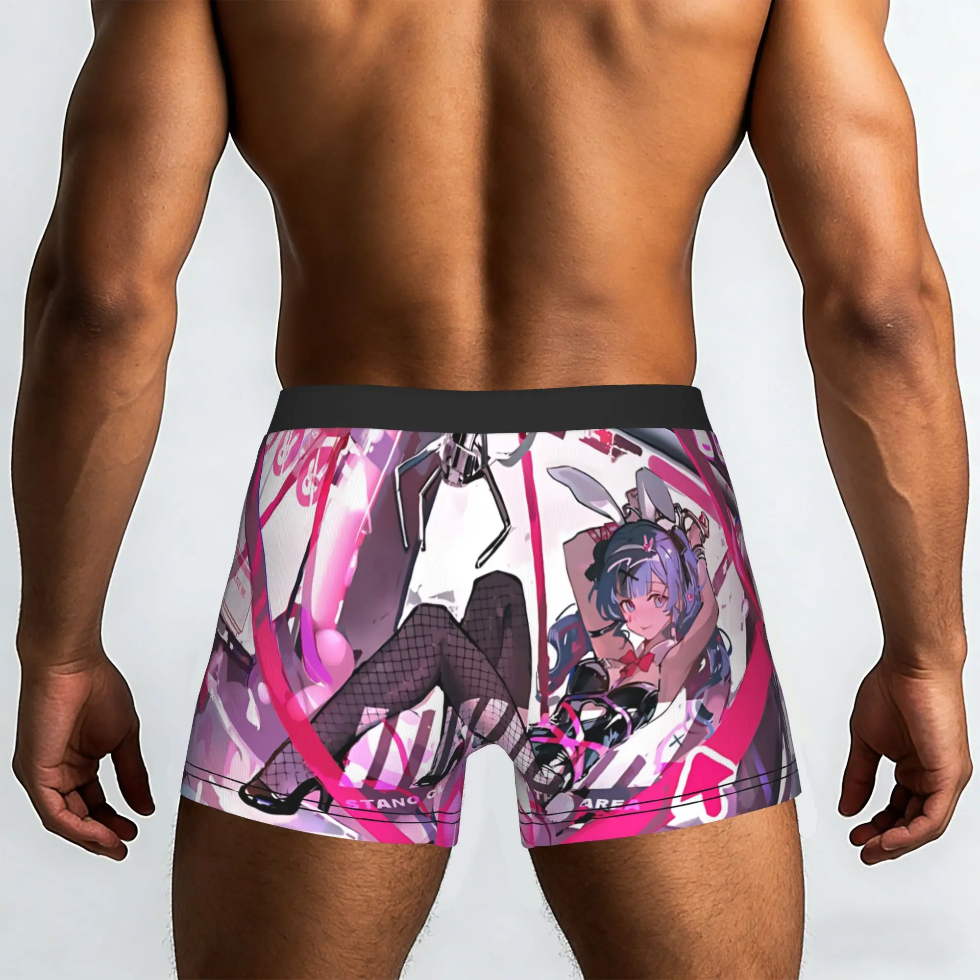 Popular Anime Game Theme Of Sexy Girls boxers  adults 18 plus Underpants Breathbale Panties Men's Underwear Shorts Boxer Briefs