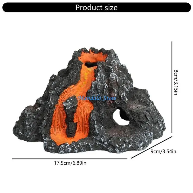 

U2JC Realistics Volcano Aquariums Rock Simulation VolcanoFish Tanks Decoration