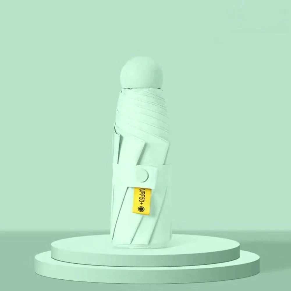 Neue Mini-Kapsel, faltbarer Regenschirm aus Vinyl mit Box, Sonne, Regenschirm, UV-Sonnenschutz, Dual-Use-Schutz, Taschensonnenschirm für den Außenbereich