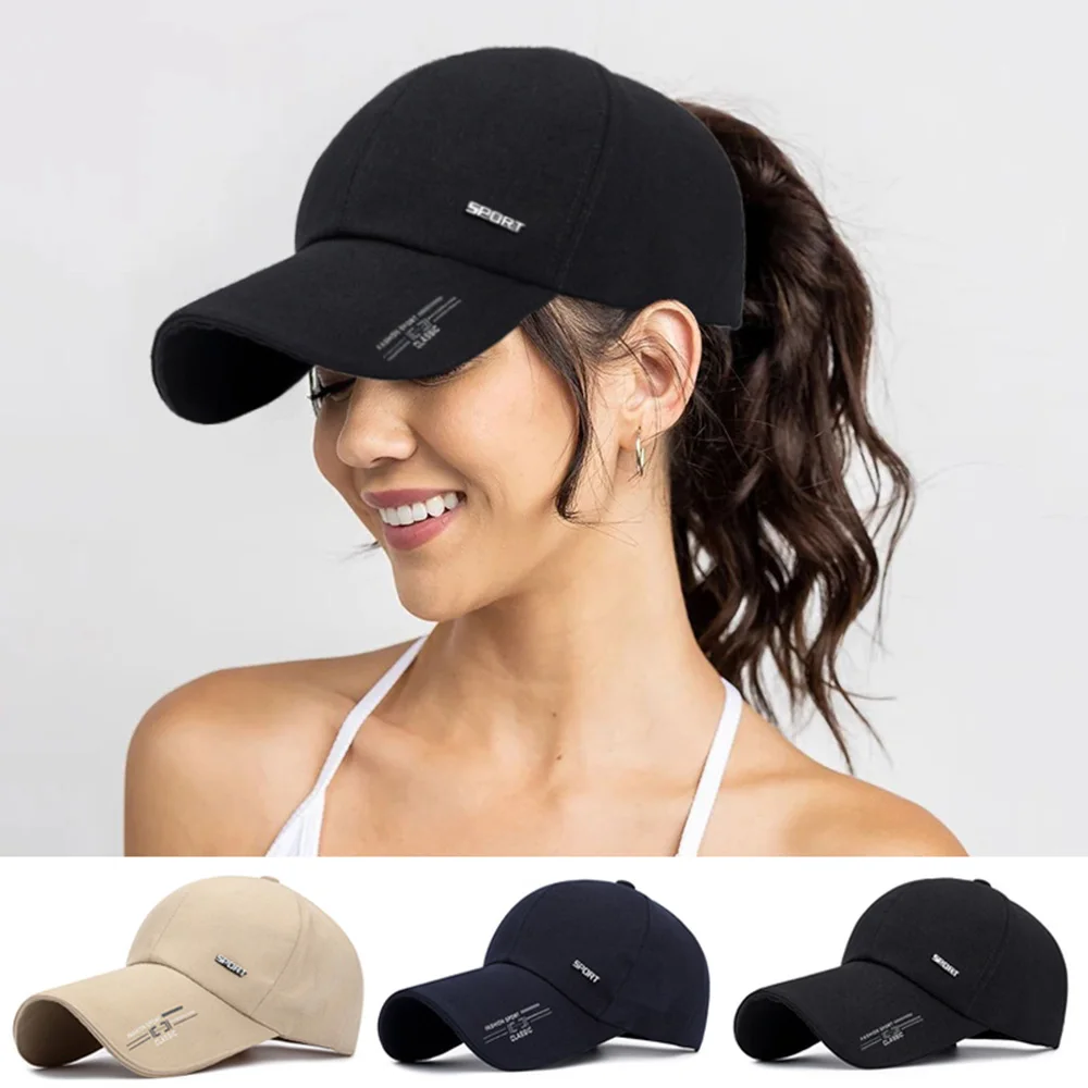 

Unisex Adjustable Baseball Caps Fashion Sports Caps For Men Solid Color Letters Embroidery Couple Hats Summer Peaked Cap Dad Hat