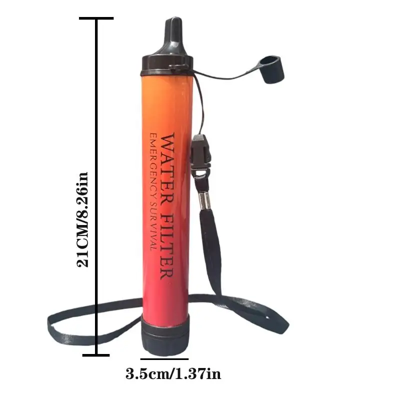 Persönlicher Wasserfilter für den Außenbereich, ultraleichtes 0,01 Mikron 4-stufiges Filtersystem, tragbarer Wasserreiniger, Überlebensstrohhalm – Detail 3