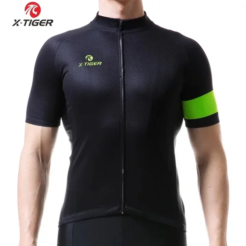 Imagen 2 del producto X-TIGER Camiseta de ciclismo de verano para hombre, 3 colores, transpirable, de secado rápido, manga corta, camisetas para bicicleta de montaña y carretera, camiseta de ciclismo