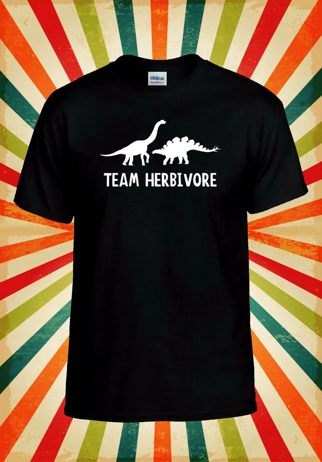 Team Herbivore Vegan Dinosaur Funny Vest T Shirt 2422