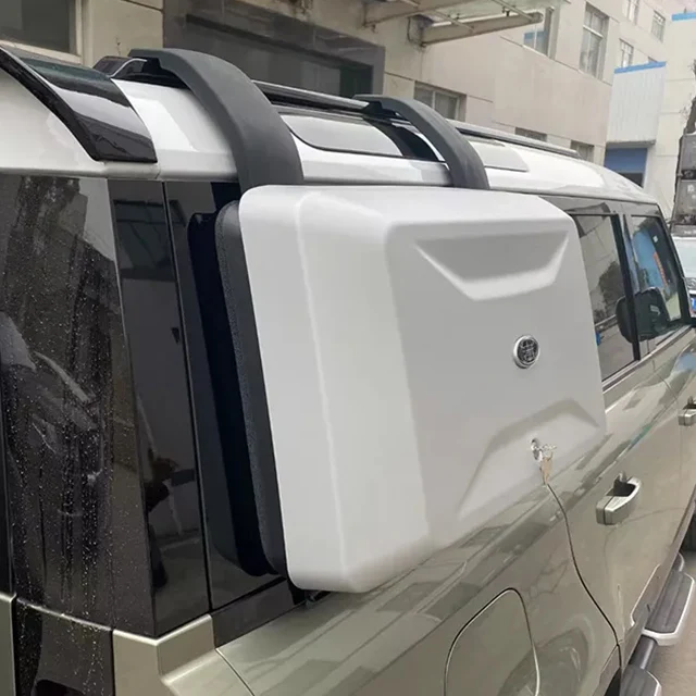 Vehicle Outer Storage Trunk External Side Tool Equipment Box Hanging Roof Side Bag for Land Rover Defender Black or White Bag