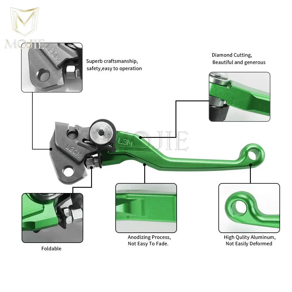 For Kawasaki KLX110 KLX110L KLX 110 110L 2000-2023 2022 2021 2020 2019 2018 2017 2016 Pivot CNC Brake Clutch Levers Handle Lever