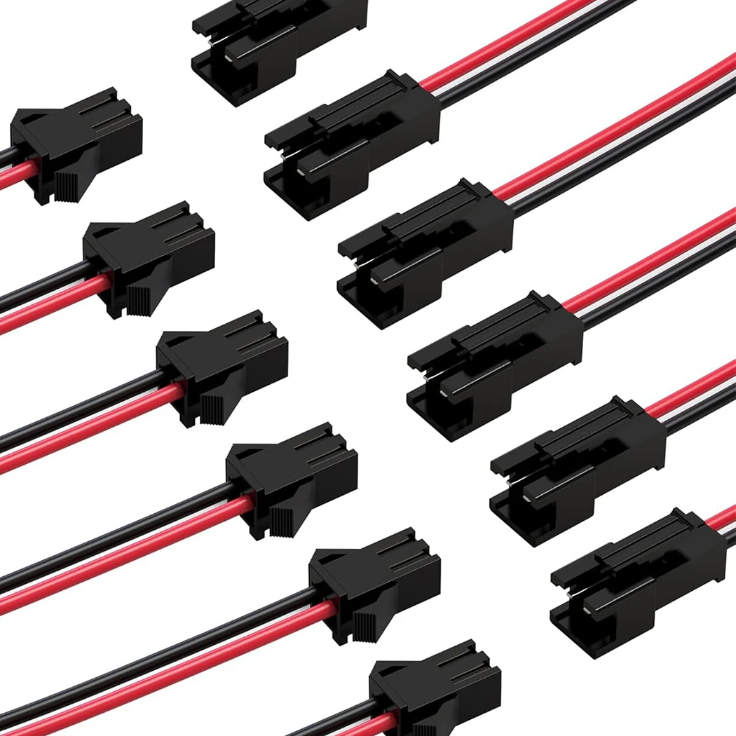 10 أزواج JST SM 2 دبابيس التوصيل الذكور والإناث سلك موصل سلك موصل كابل ضفيرة التوصيل لشريط LED ضوء الشريط مصباح