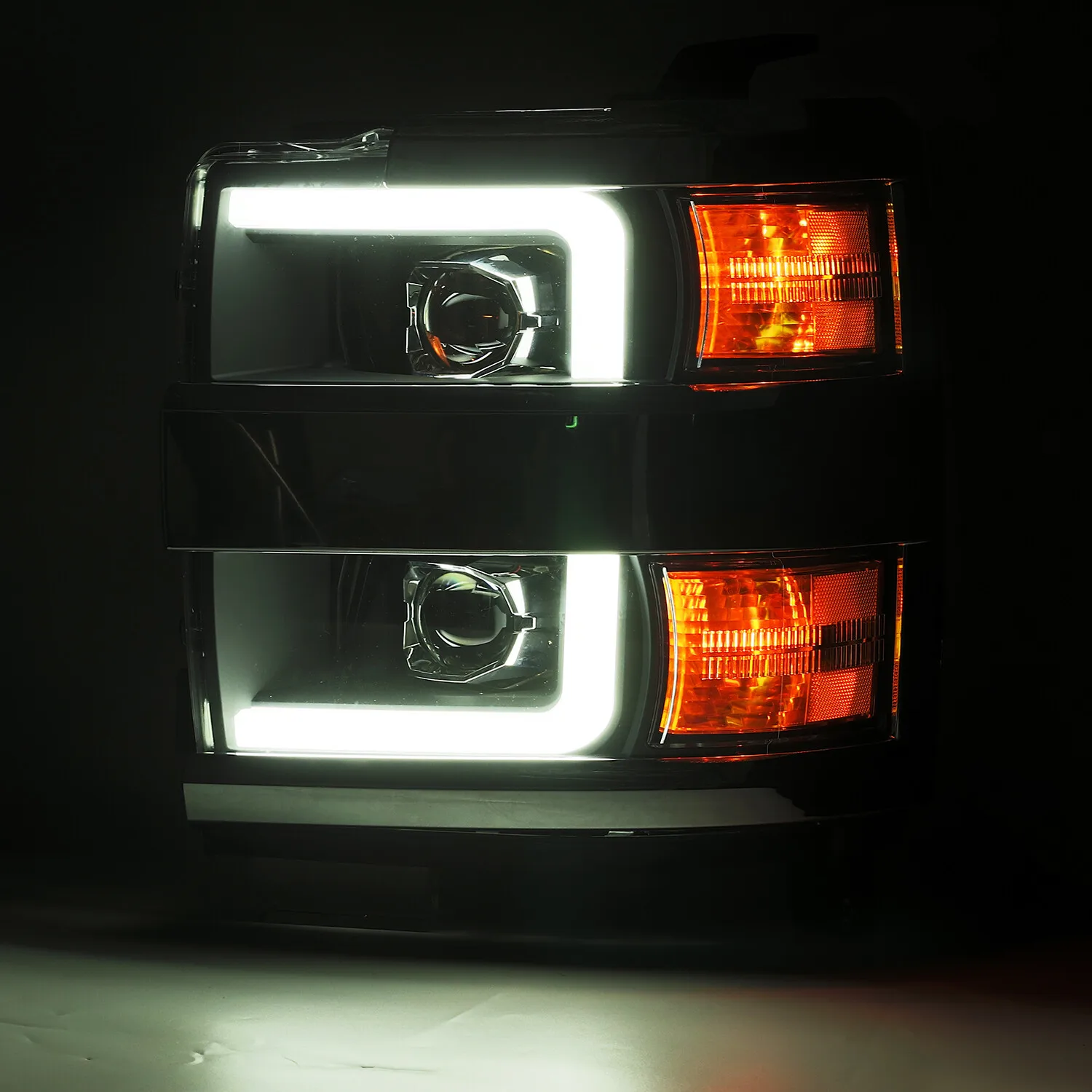 

For 15-19 Chevy Silverado 2500 NOVA-Series LED Projector Headlights Jet Black