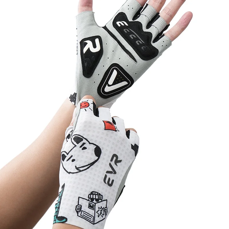 

Cushioning short finger cycling gloves road car breathable half finger gloves sports spring and summer men and women
