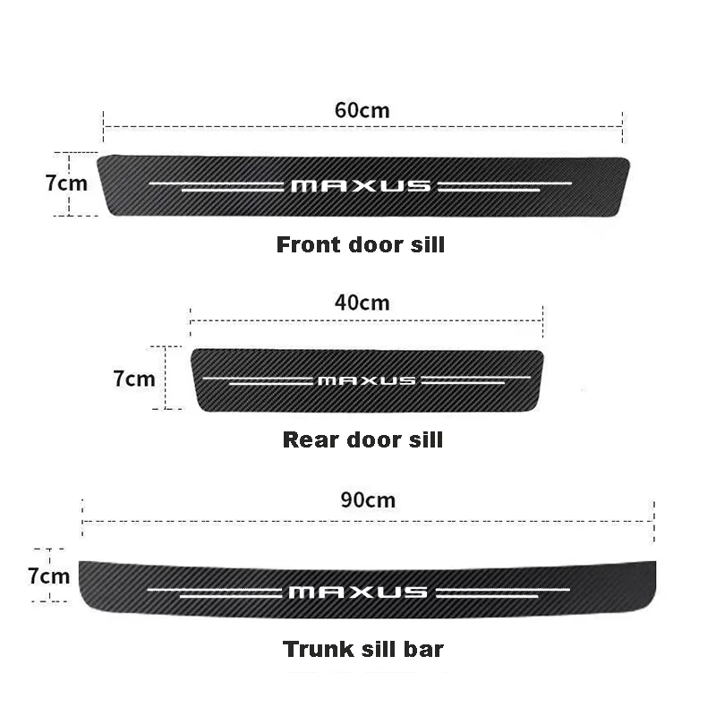 Car Door Threshold Scuff Plate For Maxus T60 D60 D90 2022 D20 G50 G10 G20 T90 V80 T70 V90 Carbon Fiber Car Door Sill Accessories