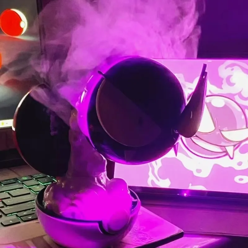 Anime Gastly Humidifier Pokemon Water Replenishing Spray Desktop Air Purifier LED Lamp Decorations Indoor Ambient Atomizer Gift﻿