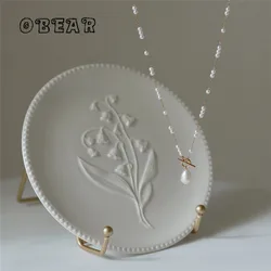 Temperament Natural Baroque Pearl Pendant Imitation Pearl Chain Necklace for Women Stainless Steel 18k Gold Plated Jewelry