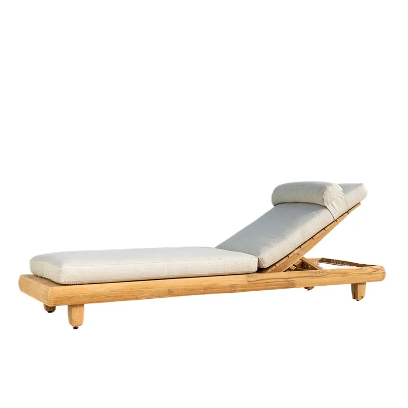 أريكة خشبية حديثة مقسمة من خشب الساج مجموعة أثاث الفناء للحديقة الخارجية #5