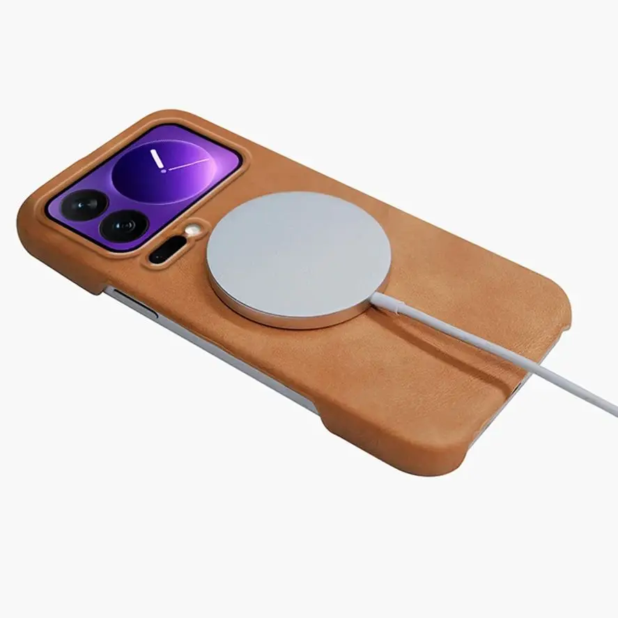 حافظة مغناطيسية من جلد الغنم الرجعية لهاتف XiaoMI 17 17ProMax 15 14 K80 K70 E Turbo4 Pro Ultra لغطاء Magsafe المقاوم للصدمات غير اللامع #5