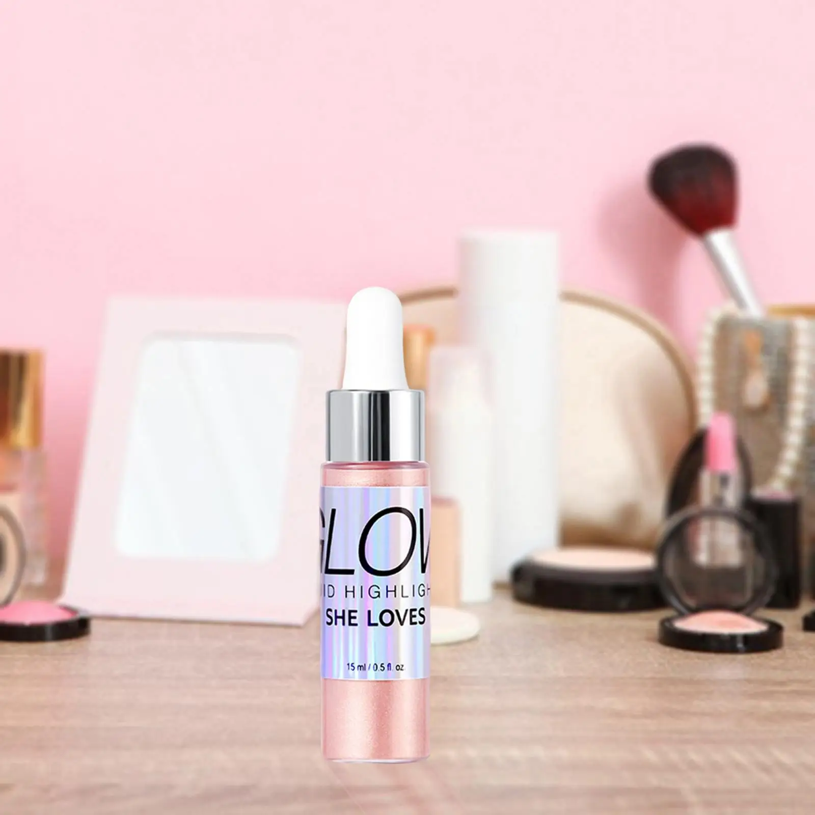 Easy to Apply Liquid Highlighter 15ml Glitter Face Cheekbone Body Contour for Makeup Bag Essentials