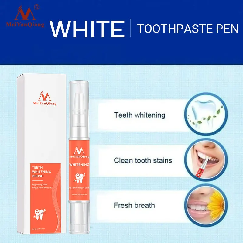 MeiYanQiong Teeth Whitening Pen Tooth Gel Whitener Bleach Remove Stains Instant Smile Teeth Whitening Kit Cleaning Serum Health