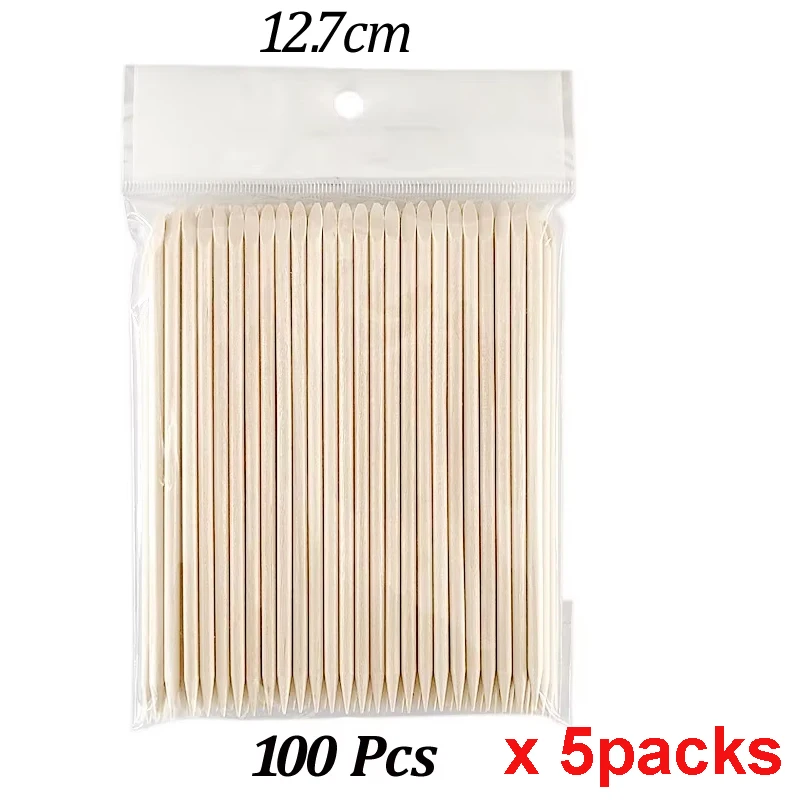 100Pcs/500Pcs Holz Häutchen Pusher Sticks 63/75/95/105/127/150/178MM Für Gel Polnisch Entfernen Sauber Pediküre DIY Design Punktierung Werkzeug