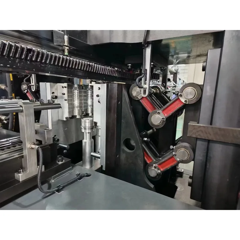 PLC Automatic Polyester Blow Molding Machine 2L Capacity 8000kN Clamping Force 112mm Max Diameter With Engine Motor