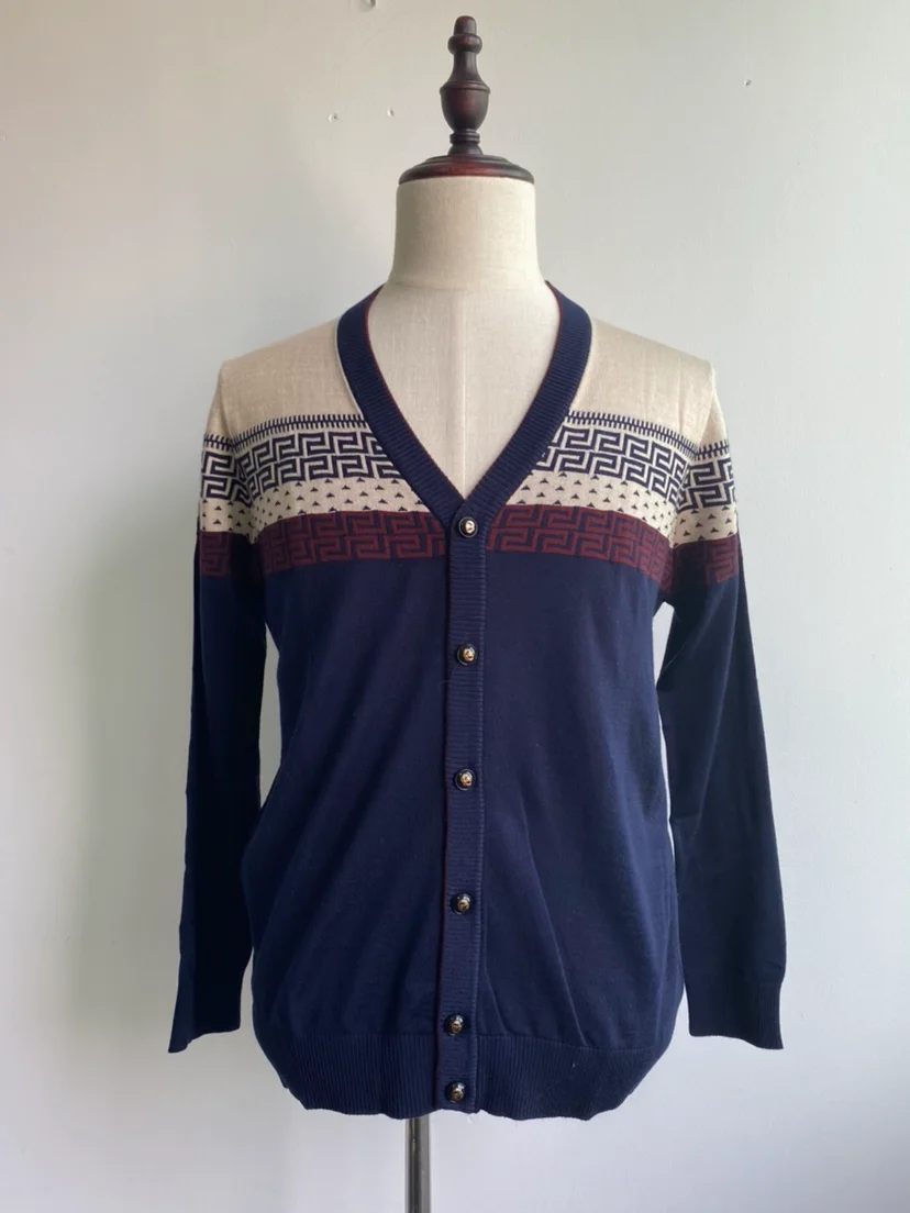 

Мужской кардиган из тонкой шерсти с V-образным вырезом, повседневный, весенне-осенний, светло-голубой, деловой, вязаный свитер большого размера