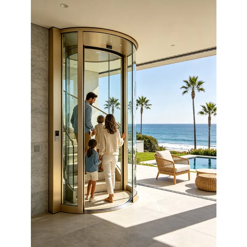 Space Efficient House Lift, Hydraulic Passenger Elevator for Small Villas with Comfortable Riding Experience
