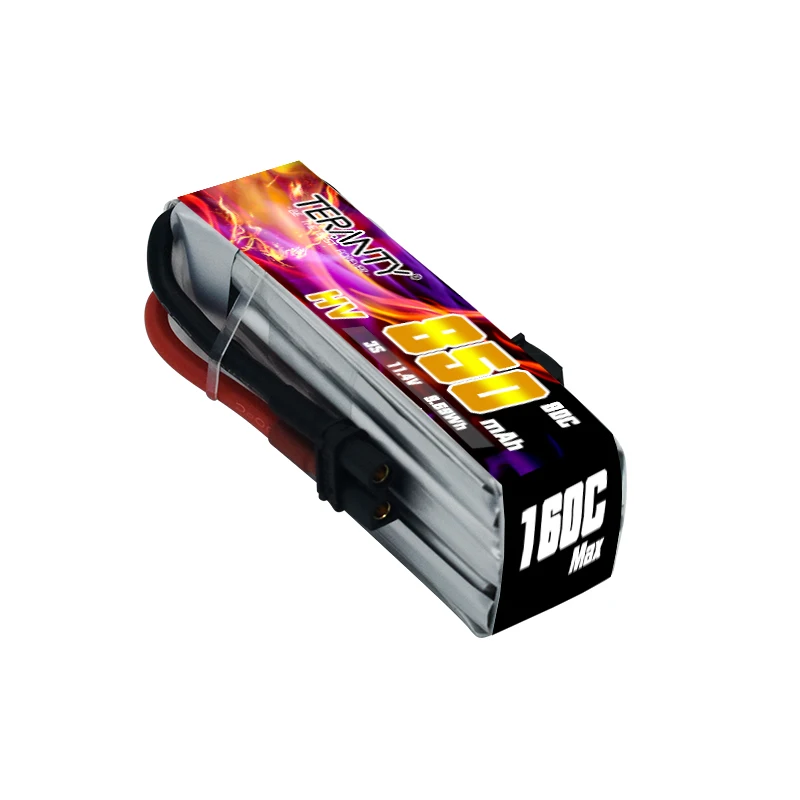 TERANTY 3S 11.4V 850mAh 80C/160C HV Lipo Battery For iFlight CineBee BetaPFV Beta 85X Brushless Drone Parts With XT30 Plug