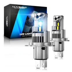 NOVSIGHT-reflektor samochodowy H4 LED, Canbus, H7, H8, H9, 9005, HB3, 9006, HB4, H1, H3, H13, 9012, 90W, 20 000lm, duża moc, mały rozmiar, 6500K, biała lampa samochodowa