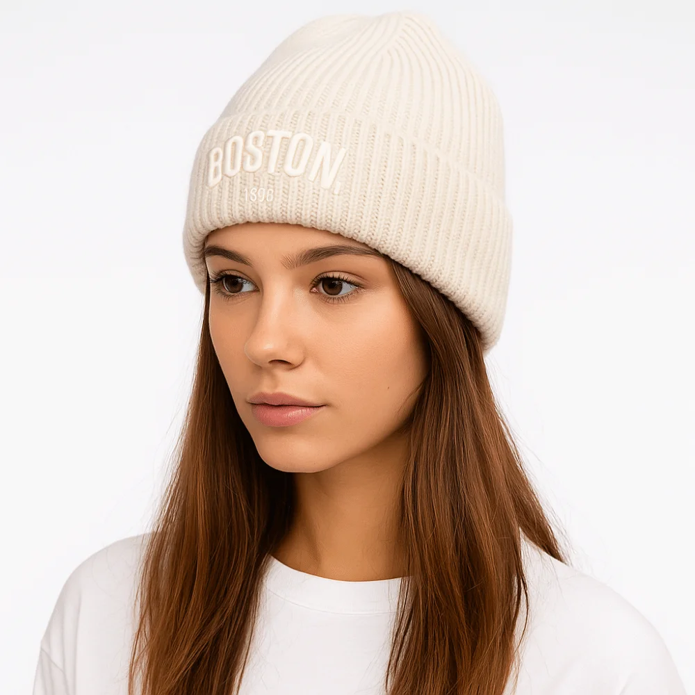 

Letter Winter Pullover Hat Keep Warm Solid Color Wool Beanies Hat Korean Style Large Head circumference Knitted Cold Hat