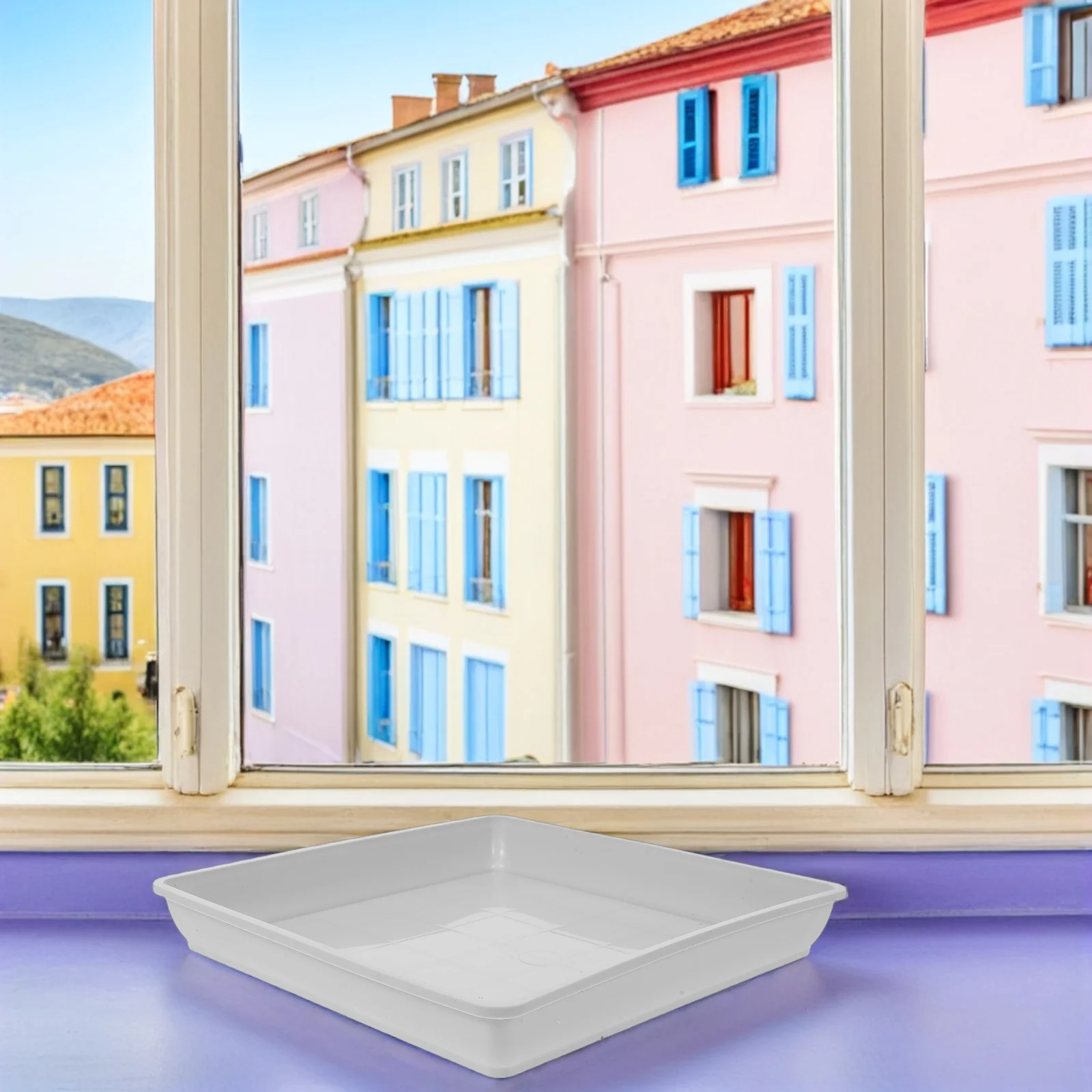 

10 шт. квадратный поднос для растений, прочный пластиковый цветочный горшок, лоток для капельной воды для внутреннего и наружного балкона, садовых растений