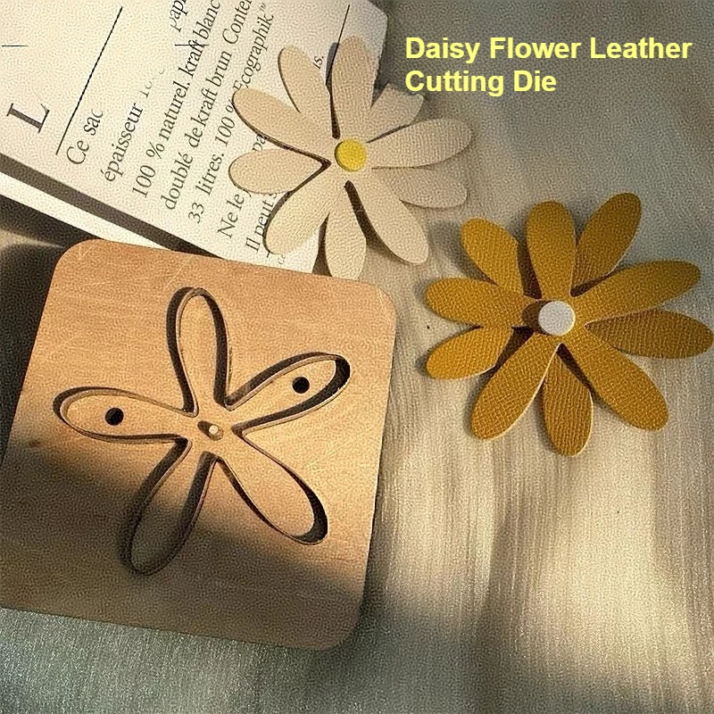 Daisy Flower Leather Cutting Die,DIY Leather Flower Ornament Die,Leather Sheet Punch Mold for Handmade Leather Craft