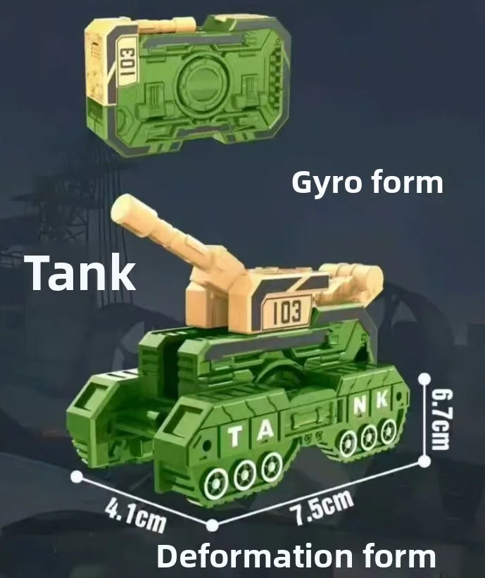 ชุดของเล่นทหารขายดี: ลูกข่างแปลงร่าง 2 โหมด - ของเล่นหมุนคลายเครียดสำหรับเด็ก