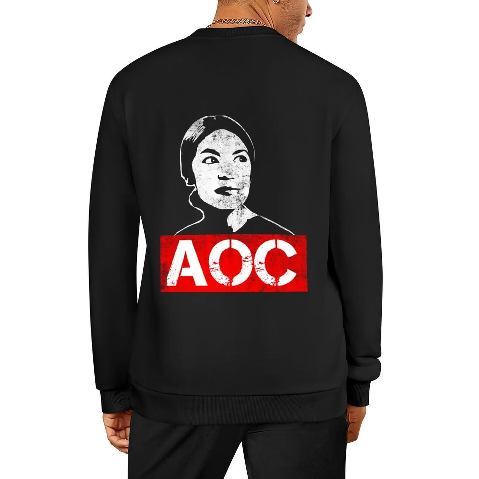 

Alexandria Ocasio-Cortez AOC Support Pullover mens clothes men wear male clothes sweatshirt