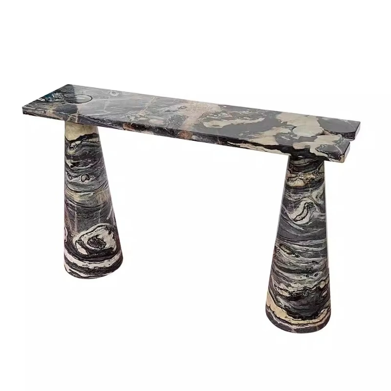 Black entrance table, original forest retro style entrance entrance soft decoration with home improvement villa hotel