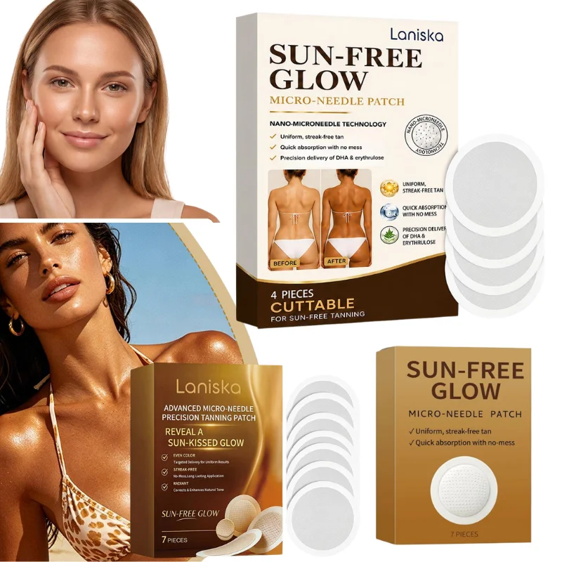 Sunless Glow Tanning Patches To Enhance Natural Skin Tone Sun-Free Glow Micro-Needle Tanning Patch For Long-Lasting Uniform