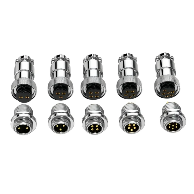 Industrial GX12 aviation plug 2-core 3/4/5/6-core socket connector cable aviation plug connector adapter