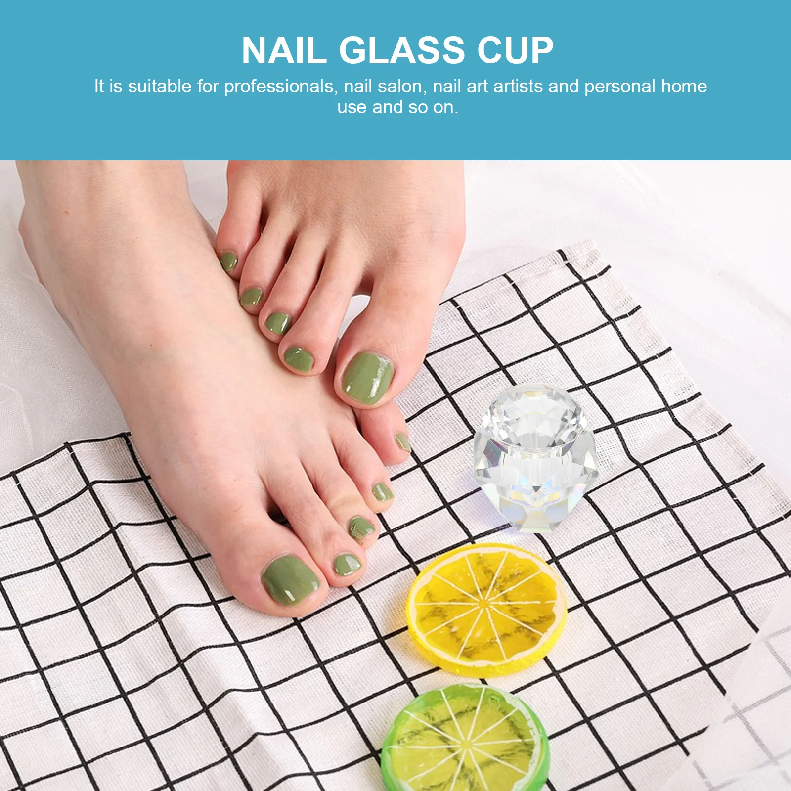 Taza Irregular de cristal para decoración de uñas, polvo acrílico duradero, contenedor de líquidos para mezclar uñas, herramienta de manicura, taza líquida para manicura, 1 Uds.