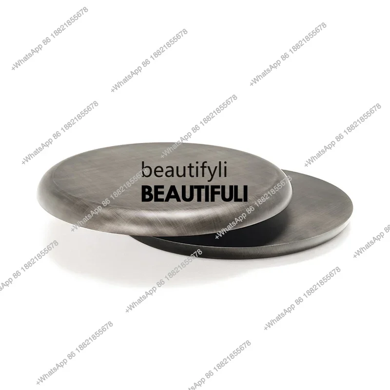 ss8350 Italian modern light luxury simple stainless steel double-layer rotating, artistic villa living room coffee table