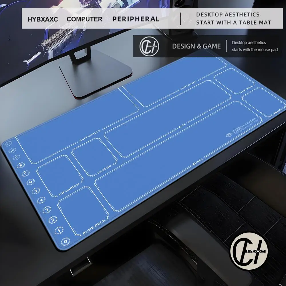 Riftbound Playmat with Zones 24x14 Playmat Fantasy-Themed Play Mat Duel Pads Beginner Card Battles Commander Gaming HD Deskpad