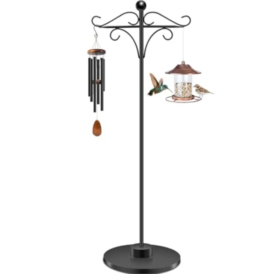 

Adjustable Shepherd's Hook 34-63 Inch Black Iron Stand for Indoor/Outdoor Use Ideal for Hummingbird Feeders Hanging Plants Lant