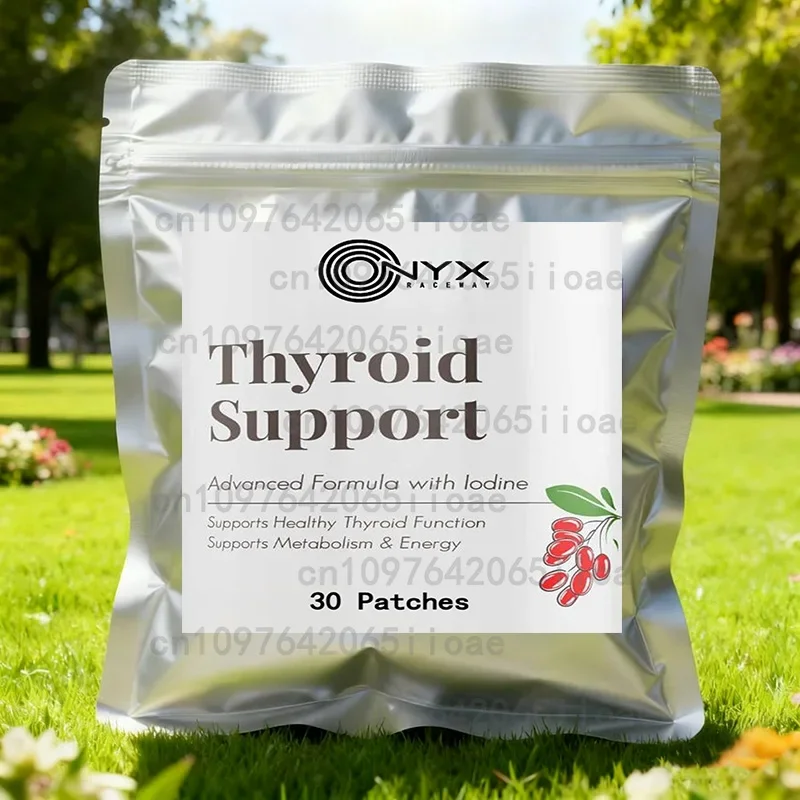 30 Patches Thyroid Support Transdermal Patches with Iodine Magnesium for Energy, Metabolism, Focus, Cortisol Balance