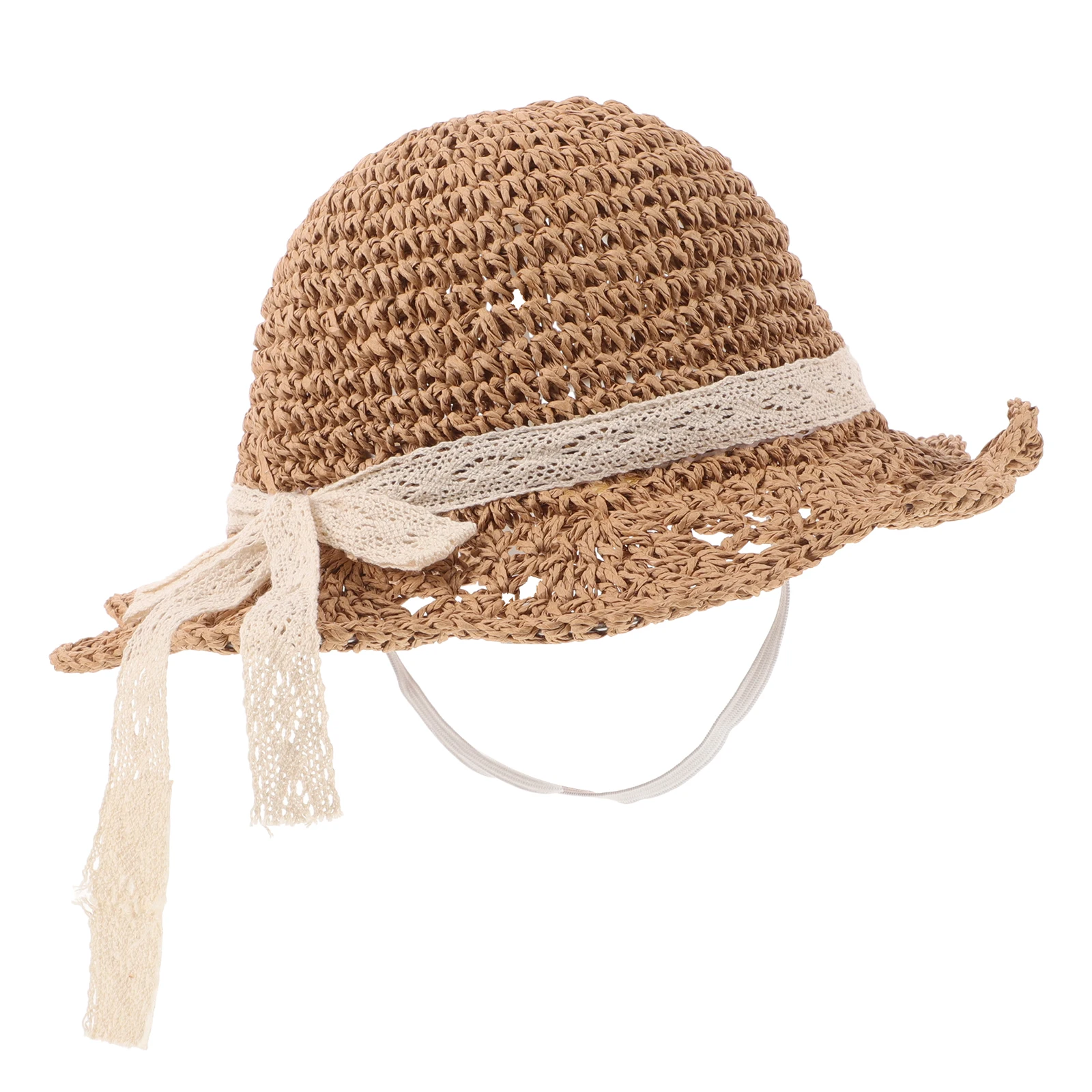 قبعة شمس للأطفال، قبعات من القش للشاطئ للفتيات الصغيرات، خفيفة الوزن ومسامية وقابلة للتعديل للربيع والصيف فعالة
