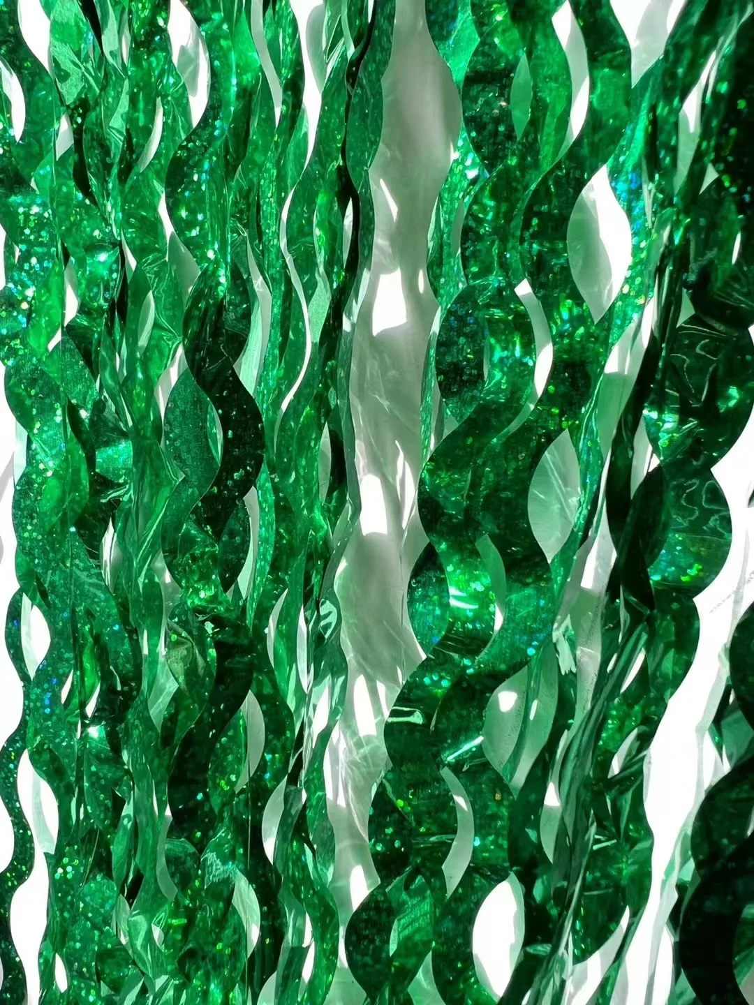 Glitzernde Lametta-Folien-Fransenvorhänge, blau, lila, Metallfolie, Fransen-Hintergrund, Wandvorhänge für Babyparty, Meerjungfrau-Party-Hintergrund – Detail 15